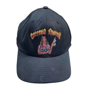 Rare Section 8 x Ransom Baseball Skater Cap Hat Flames Smoking Devil‎ Streetwear